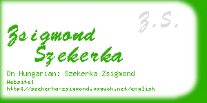 zsigmond szekerka business card